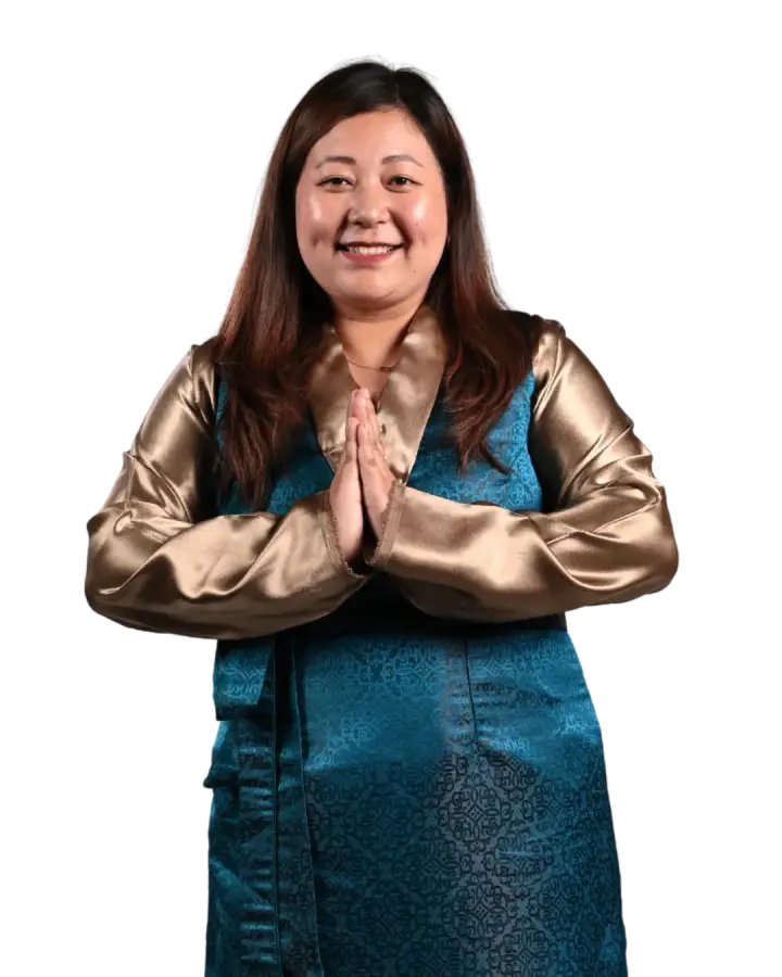 Woman in traditional attire from Sikkim